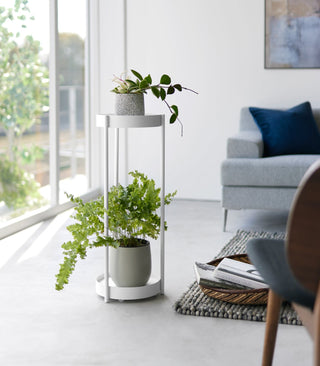 Two-Tier Rolling Plant Stand (28" H)  - Steel - By Baano