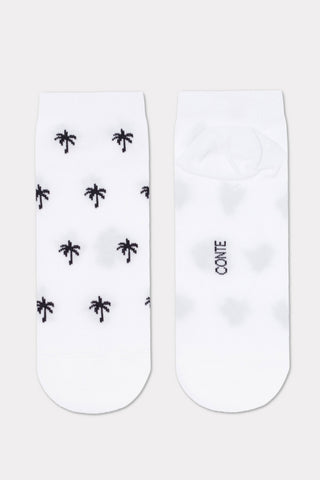 Cotton Ankle Socks Conte Active - 589 Palm Trees - By Baano