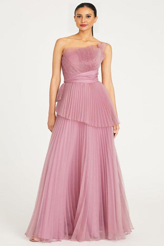 Valerie One-Shoulder Pleated Maxi Dress - By Baano
