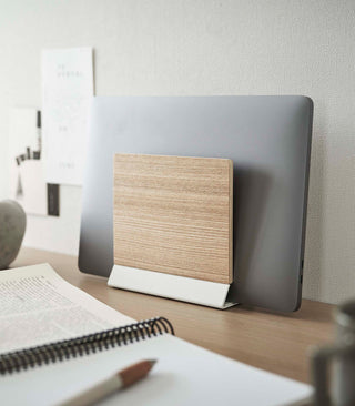 Slim Laptop Stand - Steel + Wood - By Baano