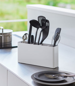 Utensil & Thin Cutting Board Holder - Steel - By Baano