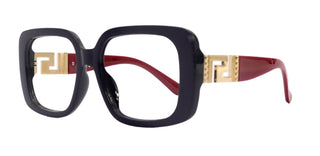Verona, Oversized Reading Glasses, Red with black , Large Frame, High End Readers, Bifocal,  Reading Sunglasses, Trendy Style,  NY Fifth Avenue
