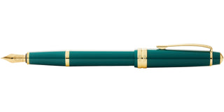 Bailey Light™ Polished Green Resin and Gold Tone Medium Nib Fountain Pen - By Baano