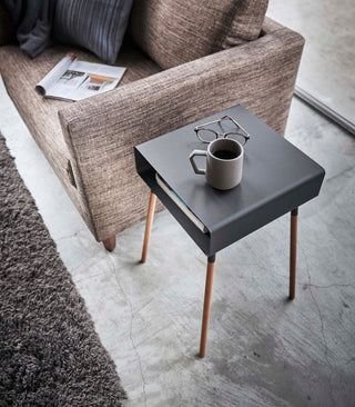 Storage Table - Tall (23" H)  - Steel + Wood - By Baano
