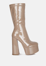 Vinkele Block Heeled Ankle Boot