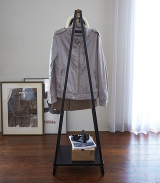 Coat Rack with Shelf (55" H)  - Steel - By Baano