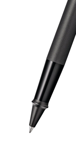 Townsend® Black PVD Micro-knurl Rollerball Pen - By Baano