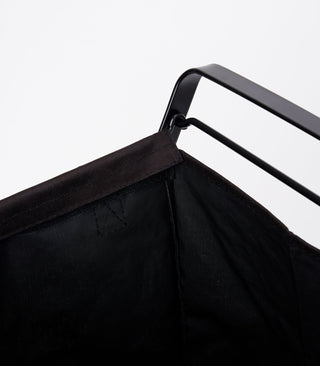 Laundry Hamper with Cotton Liner - Two Sizes - Steel + Cotton - By Baano