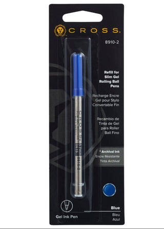 Slim Gel Rollerball Pen Refill  - Blue - Single Pack - By Baano