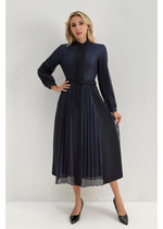 Deep Navy Bloom Midi Dress