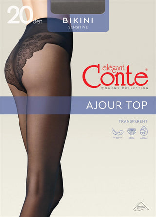 Tights Conte Bikini 20 Den - Ajour Top - By Baano