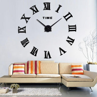 Wall Clock Promotion New Home Decor Large Roman Mirror 3D Wall Clock Mirror Surface Decorative Clock Large Wall Sticker Clock for Living Room Bedroom Office Home Decorations Fashion  Modern Quartz Clocks Living Room  Sticker Watch Stevvex
