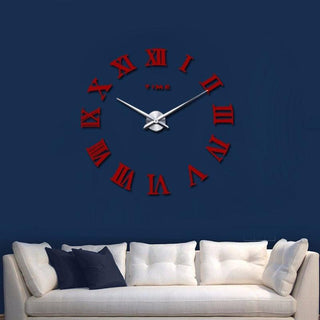 Wall Clock Promotion New Home Decor Large Roman Mirror 3D Wall Clock Mirror Surface Decorative Clock Large Wall Sticker Clock for Living Room Bedroom Office Home Decorations Fashion  Modern Quartz Clocks Living Room  Sticker Watch Stevvex