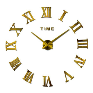 Wall Clock Promotion New Home Decor Large Roman Mirror 3D Wall Clock Mirror Surface Decorative Clock Large Wall Sticker Clock for Living Room Bedroom Office Home Decorations Fashion  Modern Quartz Clocks Living Room  Sticker Watch Stevvex