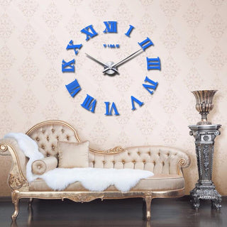 Wall Clock Promotion New Home Decor Large Roman Mirror 3D Wall Clock Mirror Surface Decorative Clock Large Wall Sticker Clock for Living Room Bedroom Office Home Decorations Fashion  Modern Quartz Clocks Living Room  Sticker Watch Stevvex