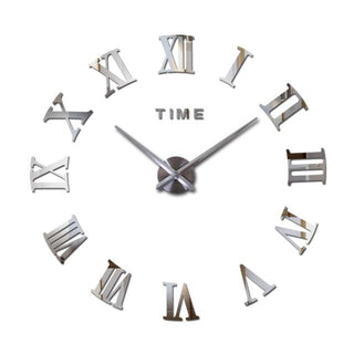 Wall Clock Promotion New Home Decor Large Roman Mirror 3D Wall Clock Mirror Surface Decorative Clock Large Wall Sticker Clock for Living Room Bedroom Office Home Decorations Fashion  Modern Quartz Clocks Living Room  Sticker Watch Stevvex
