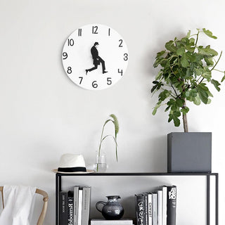 Wall Clock Silly Walk Wall Clock Comedy Creative Artwork Sweep Seconds Silent Funny Modern Silent Wall Watch Clock for Living Room Decor  Comedian Home Decor Novelty Wall Watch Funny Walking Silent Mute Clock Stevvex