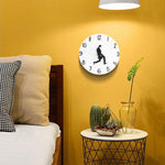 Wall Clock Silly Walk Wall Clock Comedy Creative Artwork Sweep Seconds Silent Funny Modern Silent Wall Watch Clock for Living Room Decor  Comedian Home Decor Novelty Wall Watch Funny Walking Silent Mute Clock Stevvex