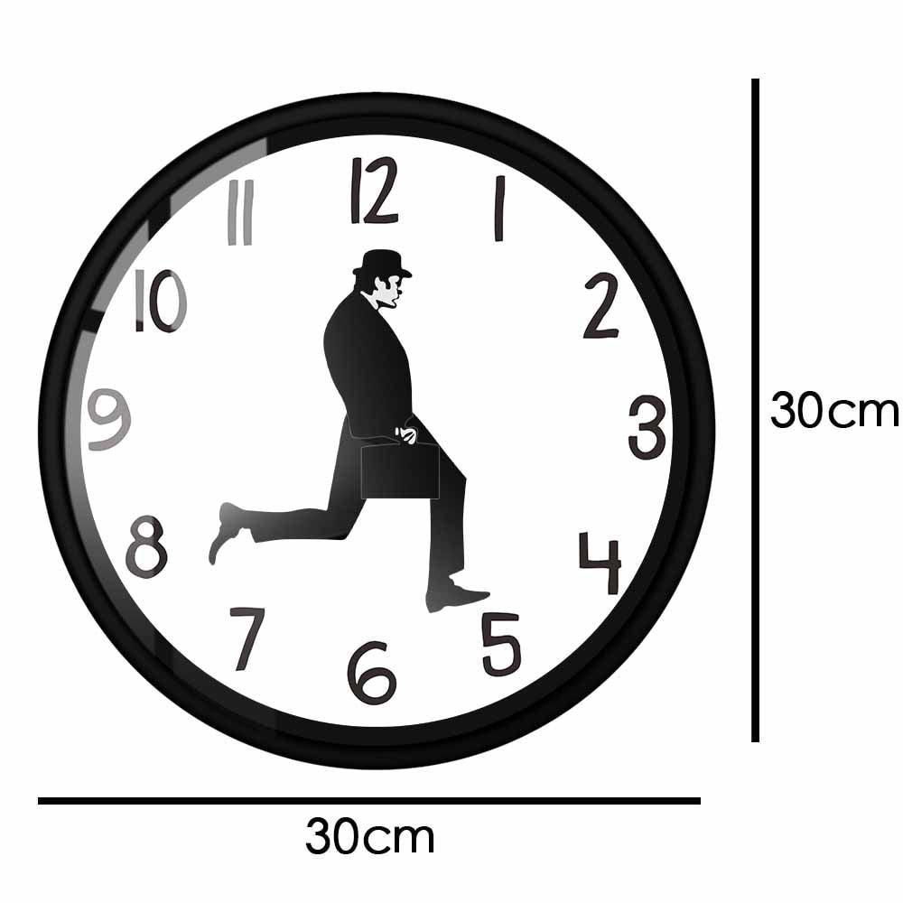 Wall Clock Silly Walk Wall Clock Comedy Creative Artwork Sweep Seconds Silent Funny Modern Silent Wall Watch Clock for Living Room Decor  Comedian Home Decor Novelty Wall Watch Funny Walking Silent Mute Clock Stevvex