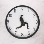 Wall Clock Silly Walk Wall Clock Comedy Creative Artwork Sweep Seconds Silent Funny Modern Silent Wall Watch Clock for Living Room Decor  Comedian Home Decor Novelty Wall Watch Funny Walking Silent Mute Clock Stevvex