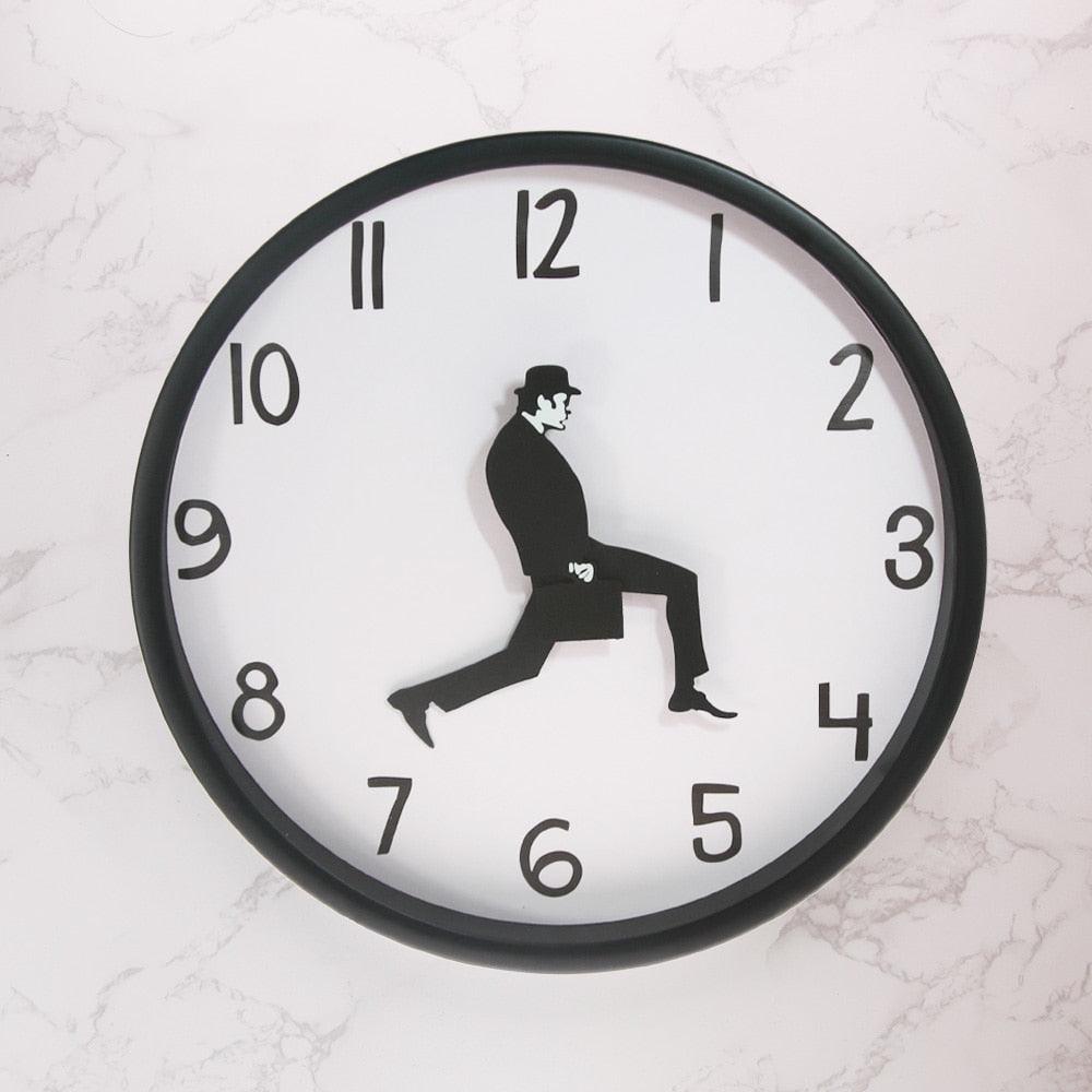 Wall Clock Silly Walk Wall Clock Comedy Creative Artwork Sweep Seconds Silent Funny Modern Silent Wall Watch Clock for Living Room Decor  Comedian Home Decor Novelty Wall Watch Funny Walking Silent Mute Clock Stevvex