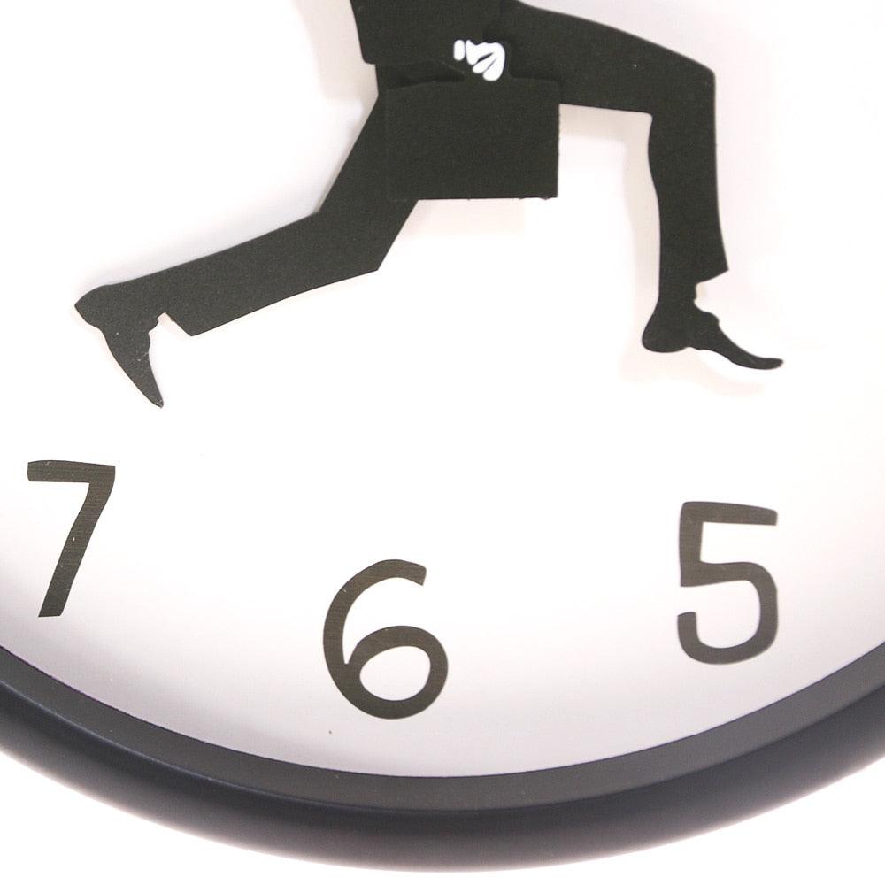 Wall Clock Silly Walk Wall Clock Comedy Creative Artwork Sweep Seconds Silent Funny Modern Silent Wall Watch Clock for Living Room Decor  Comedian Home Decor Novelty Wall Watch Funny Walking Silent Mute Clock Stevvex