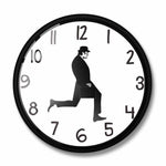 Wall Clock Silly Walk Wall Clock Comedy Creative Artwork Sweep Seconds Silent Funny Modern Silent Wall Watch Clock for Living Room Decor  Comedian Home Decor Novelty Wall Watch Funny Walking Silent Mute Clock Stevvex