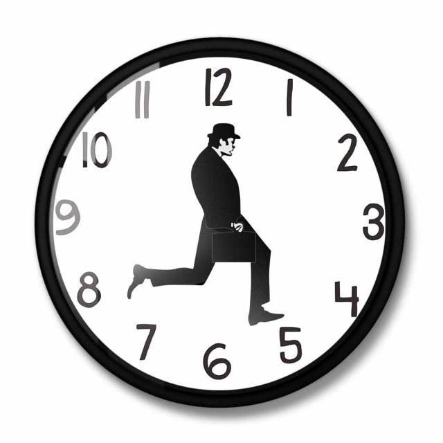 Wall Clock Silly Walk Wall Clock Comedy Creative Artwork Sweep Seconds Silent Funny Modern Silent Wall Watch Clock for Living Room Decor  Comedian Home Decor Novelty Wall Watch Funny Walking Silent Mute Clock Stevvex