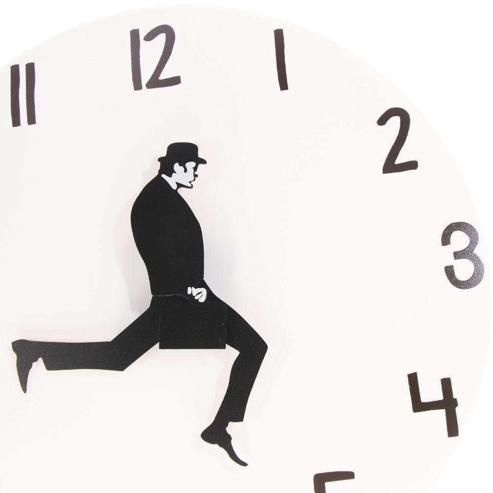 Wall Clock Silly Walk Wall Clock Comedy Creative Artwork Sweep Seconds Silent Funny Modern Silent Wall Watch Clock for Living Room Decor  Comedian Home Decor Novelty Wall Watch Funny Walking Silent Mute Clock Stevvex