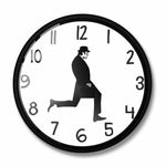 Wall Clock Silly Walk Wall Clock Comedy Creative Artwork Sweep Seconds Silent Funny Modern Silent Wall Watch Clock for Living Room Decor  Comedian Home Decor Novelty Wall Watch Funny Walking Silent Mute Clock Stevvex