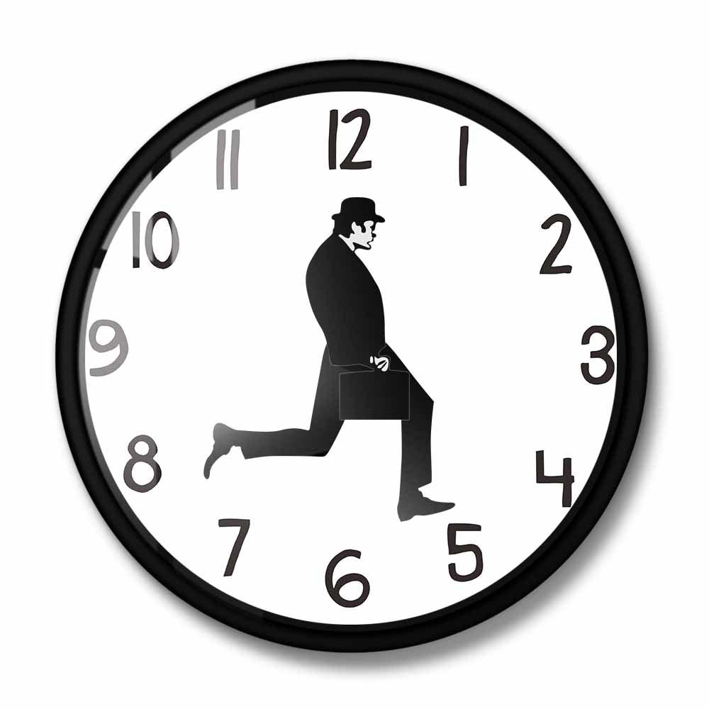 Wall Clock Silly Walk Wall Clock Comedy Creative Artwork Sweep Seconds Silent Funny Modern Silent Wall Watch Clock for Living Room Decor  Comedian Home Decor Novelty Wall Watch Funny Walking Silent Mute Clock Stevvex