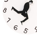 Wall Clock Silly Walk Wall Clock Comedy Creative Artwork Sweep Seconds Silent Funny Modern Silent Wall Watch Clock for Living Room Decor  Comedian Home Decor Novelty Wall Watch Funny Walking Silent Mute Clock Stevvex