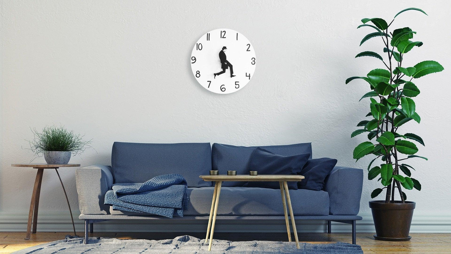 Wall Clock Silly Walk Wall Clock Comedy Creative Artwork Sweep Seconds Silent Funny Modern Silent Wall Watch Clock for Living Room Decor  Comedian Home Decor Novelty Wall Watch Funny Walking Silent Mute Clock Stevvex