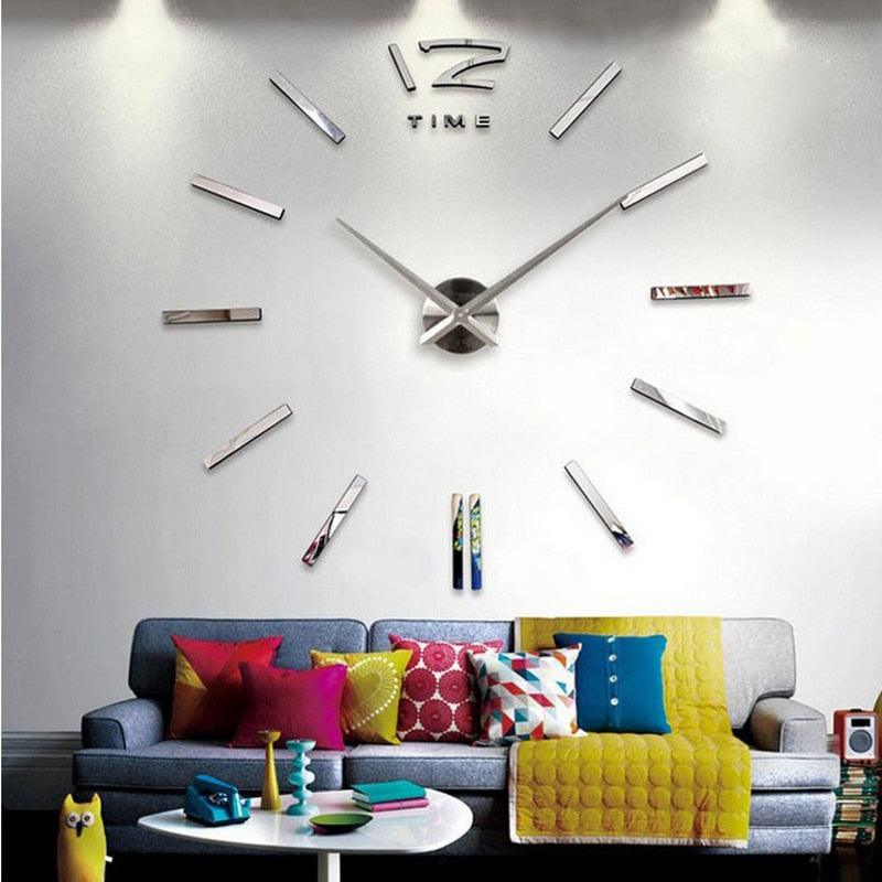 Wall Clock Watch Clocks 3D Frameless Wall Clock Large Stickers Wall Decoration for Living Room Bedroom 3D Acrylic Mirror Stickers Living Room Quartz Needle Europe Stevvex
