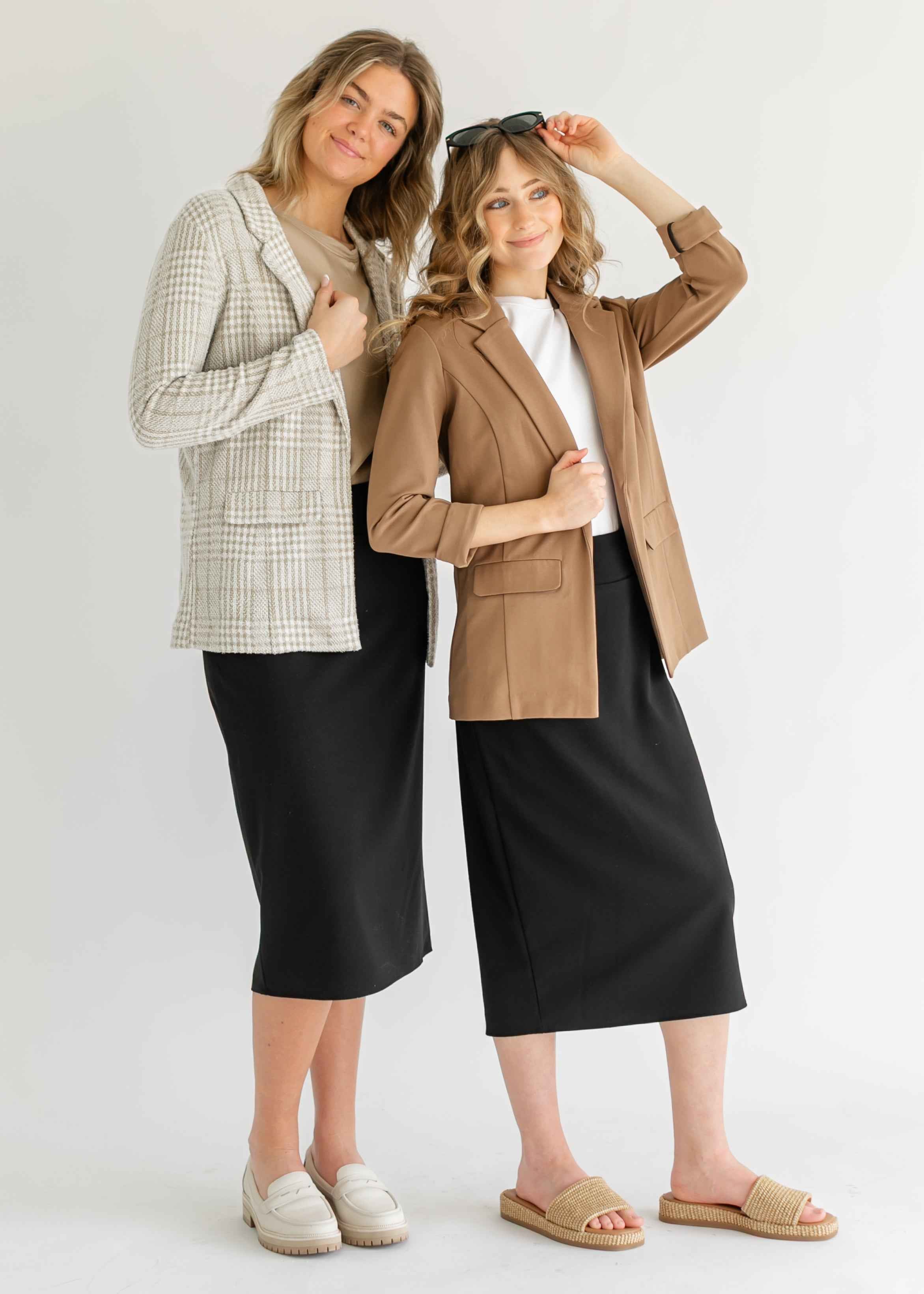 Wanda Classic Pencil Midi Skirt