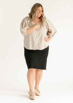 Wanda Classic Pencil Midi Skirt