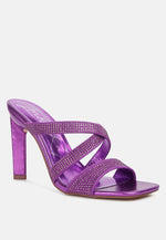 Wapit Rhinestone Embellished Straps Sandals