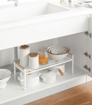 Countertop Wire Shelf - Steel + Wood - By Baano