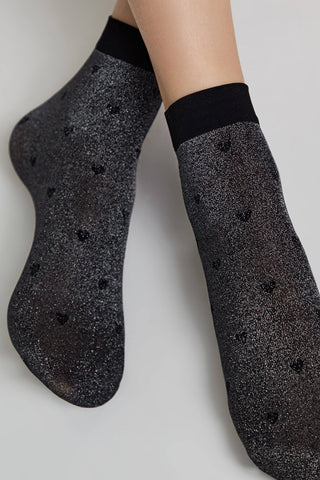 Shimmering Socks Conte Fantasy - "Hearts" Designs - By Baano