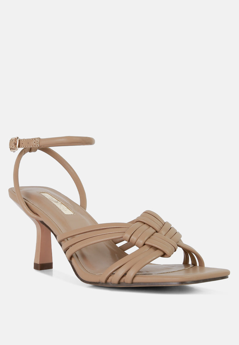 Weekend Pick Box Knot Pin Heel Sandals