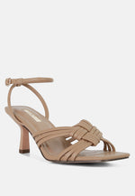 Weekend Pick Box Knot Pin Heel Sandals