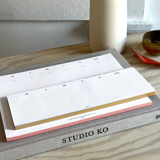 Keyboard Planners edged in Gold, Yellow, or Blush - By Baano