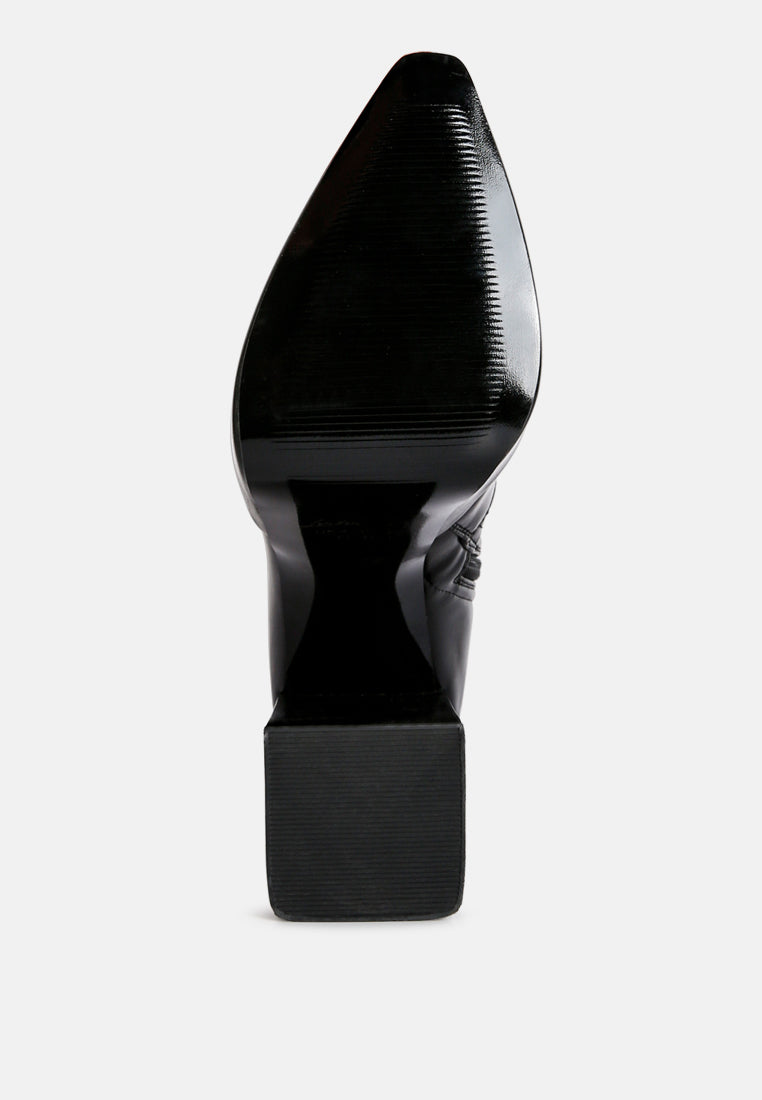 Whippers Patent Pu High Platform Ankle Boots