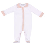 MON BEAU TROUSSEAU | Girls White & Dusty Rose Cotton All-in-One