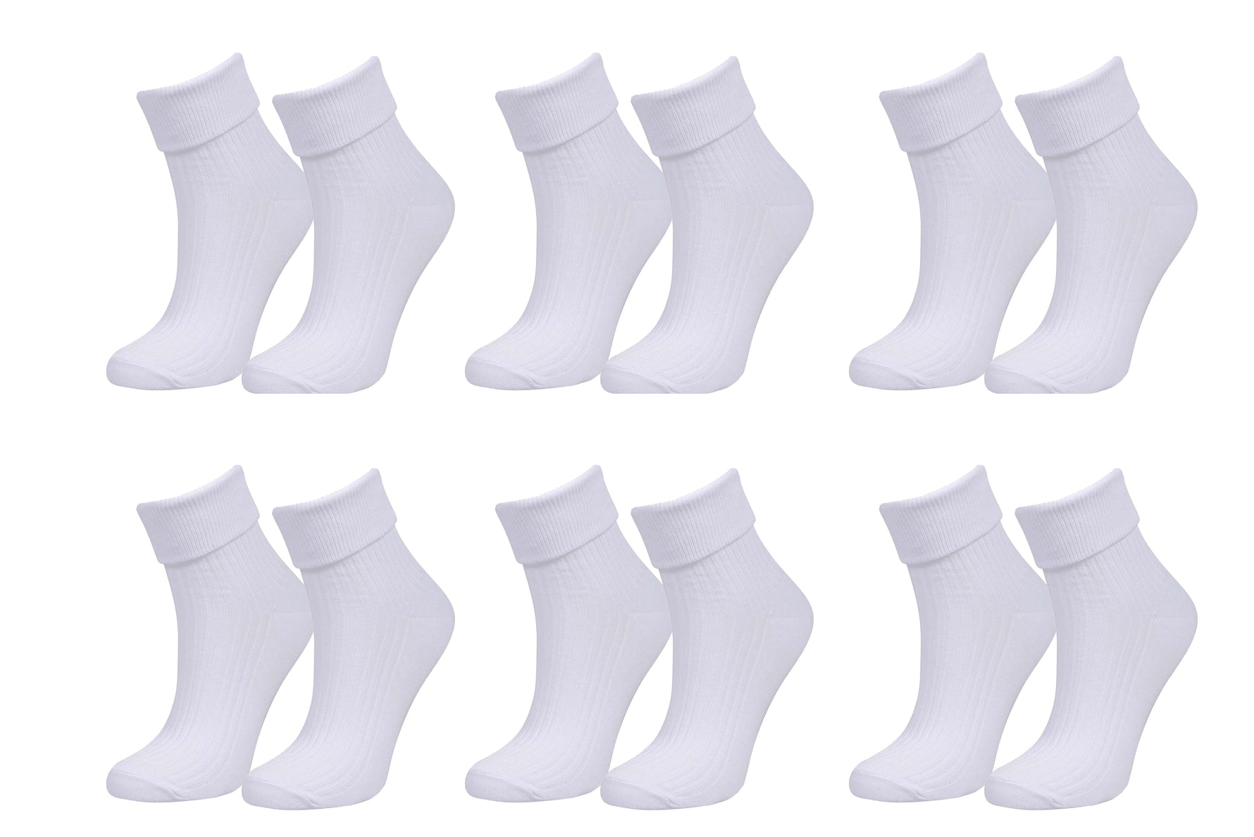 98% Organic Cotton Luxury Women's Socks 6-Pack.