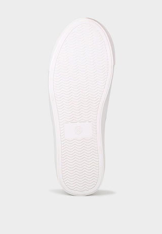 White Slip On Patchwork Sneakers