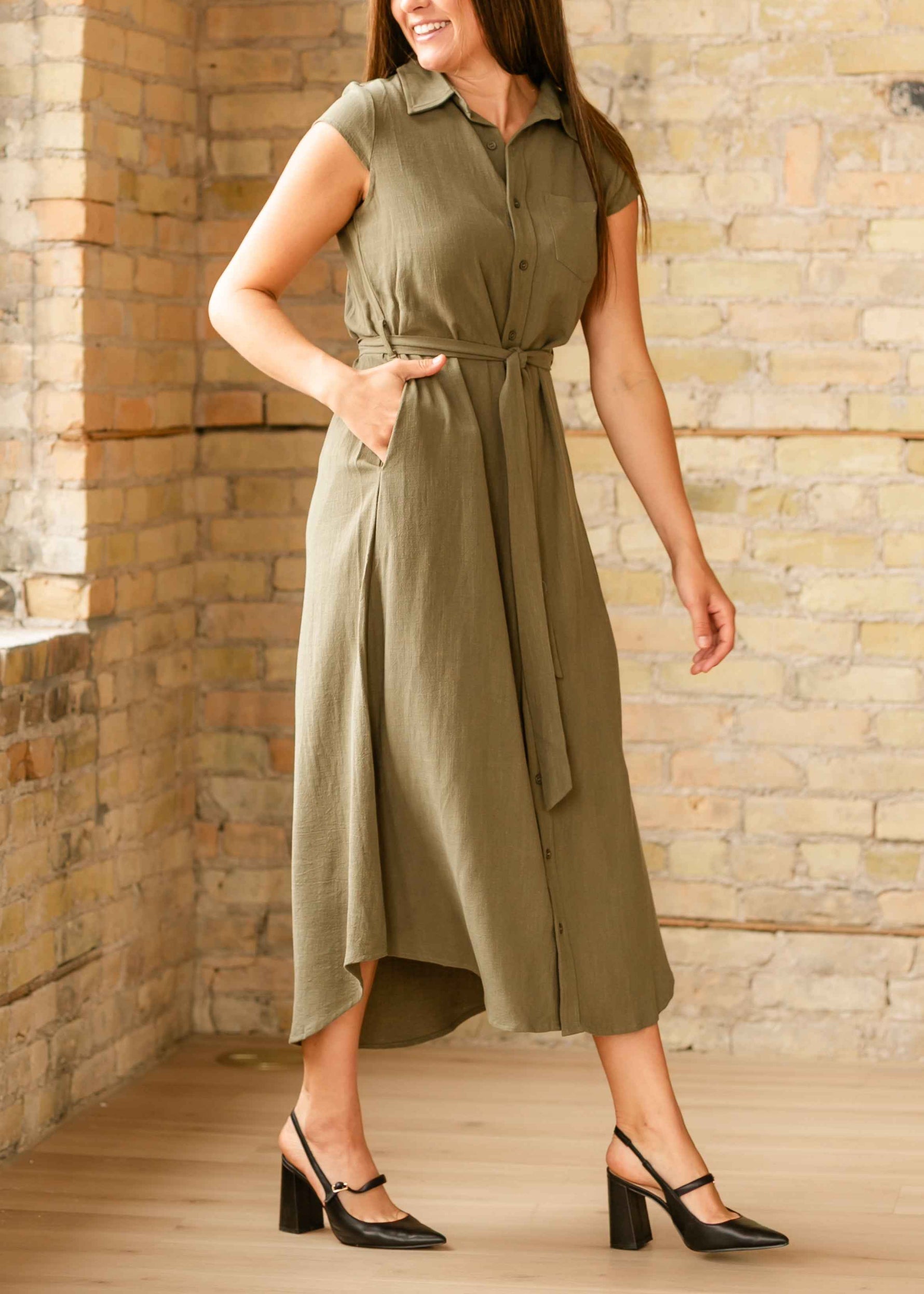 Willow Linen Midi Dress