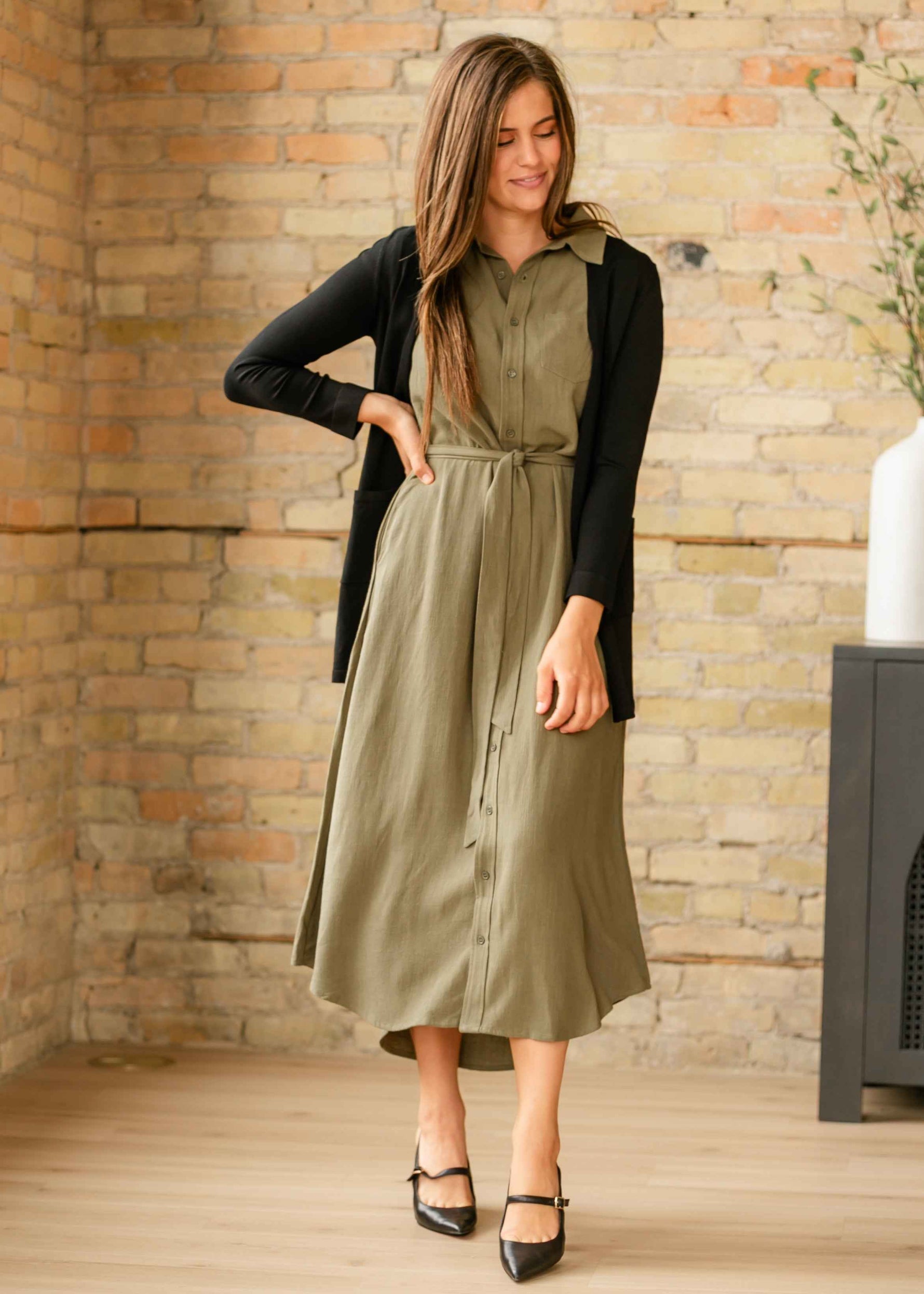 Willow Linen Midi Dress