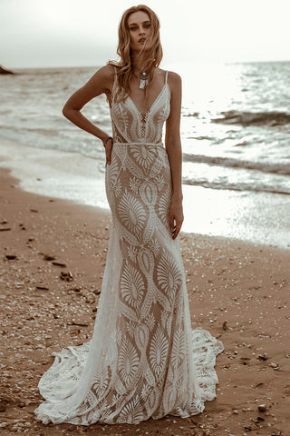 Willowby Bohemian Lace Wedding Dress - By Baano
