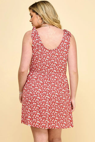 Rusty Floral Skater Dress